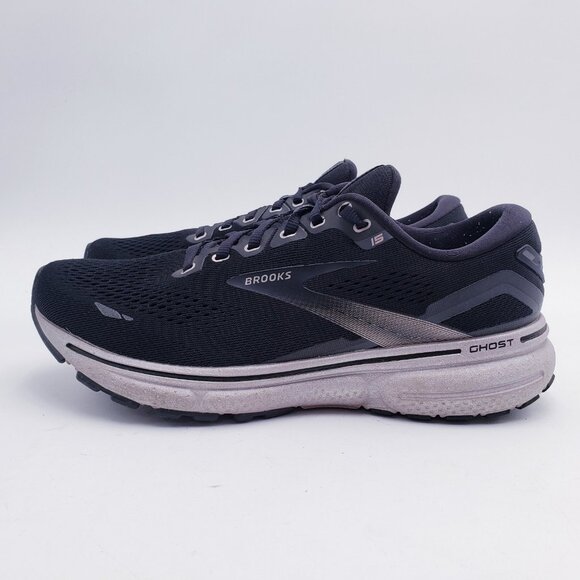 Brooks Ghost 15 Running Shoe Sneaker Lace Up Low Top Comfort Black Womens Size 9 - Picture 4 of 9